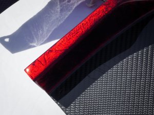 FIAT 500 Rear Diffuser in Carbon Fiber - Estremo Aerography - Red Candy